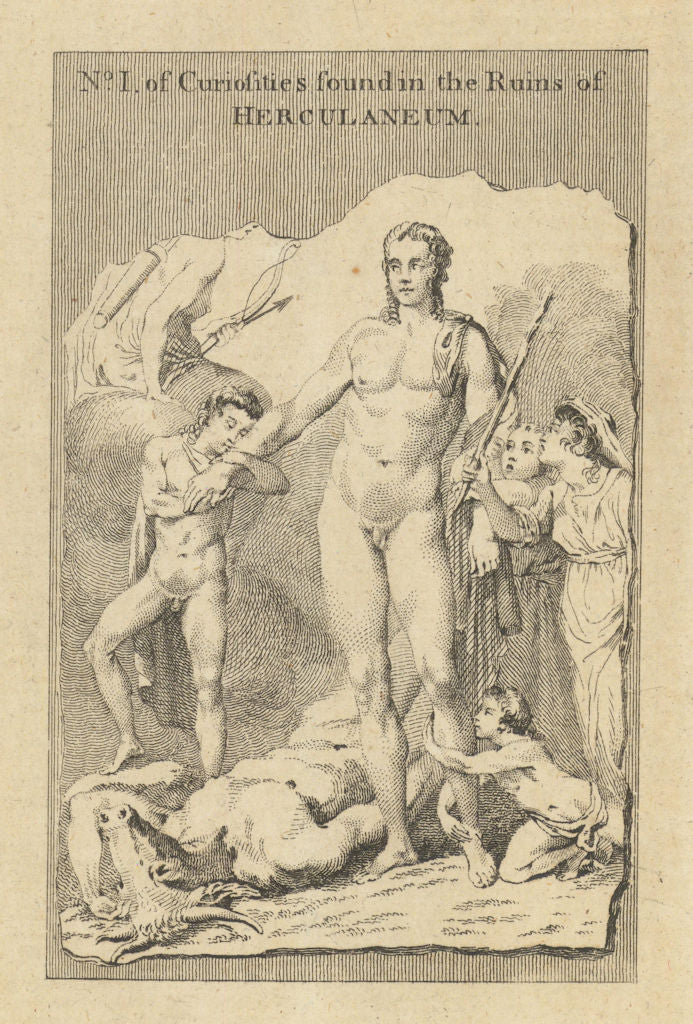 Curiosities found in the Ruins of Herculaneum. Theseus & the Minotaur 1773